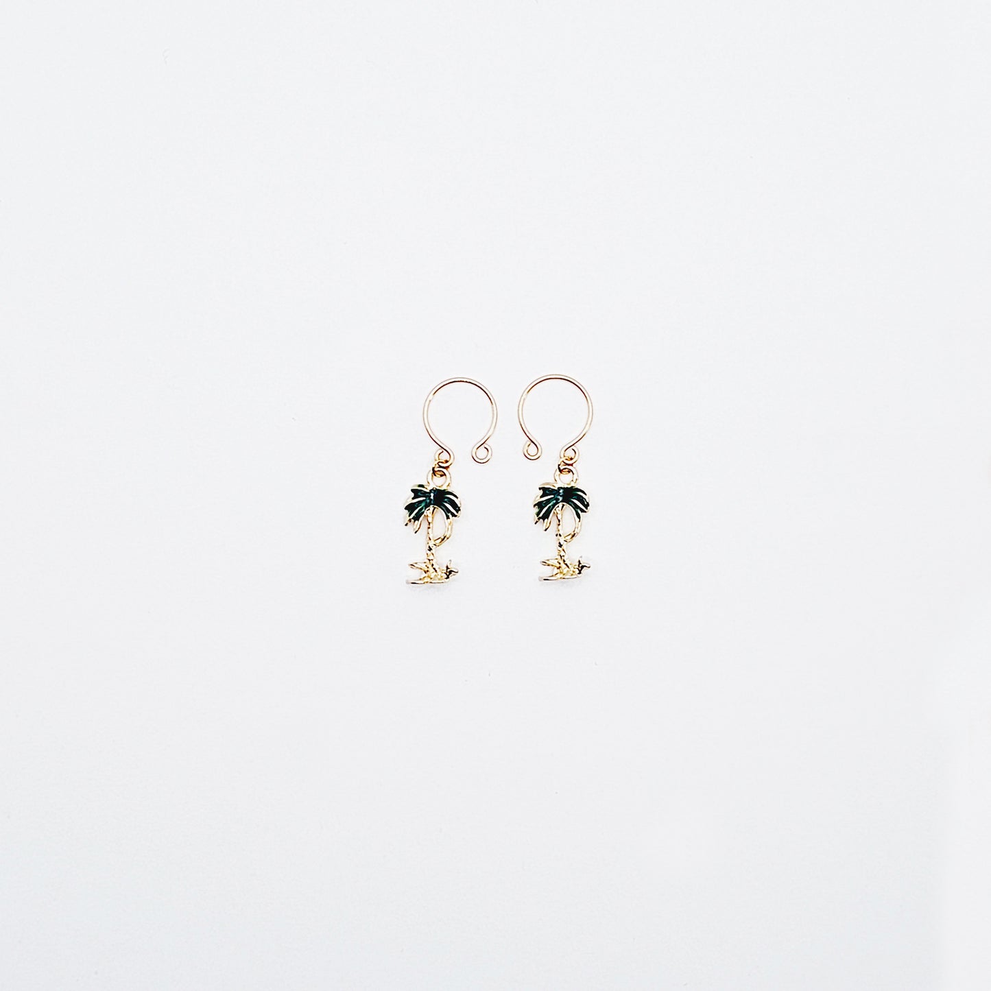 Non Piercing Nipple Rings with Palm Trees.