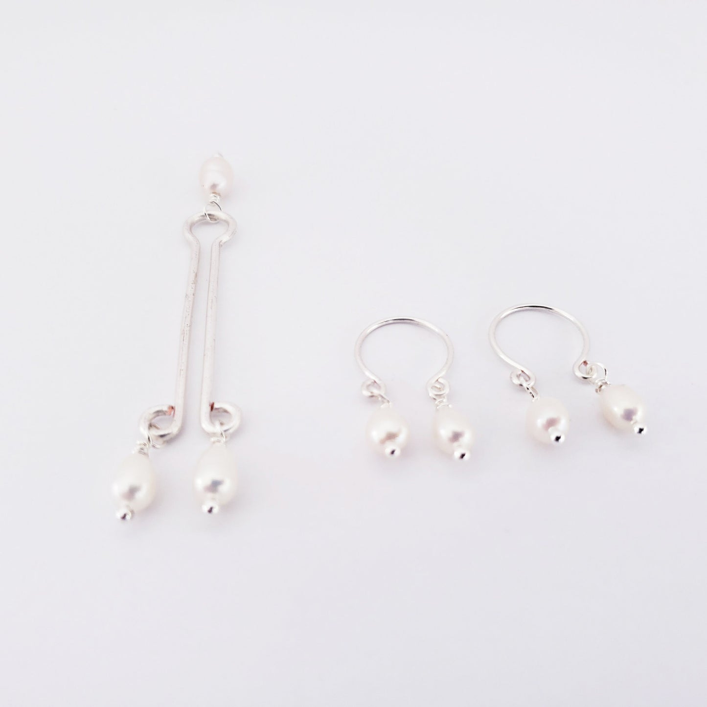 Pearl Nipple Rings and Labia Clip Set, Non Piercing Intimate Jewelry