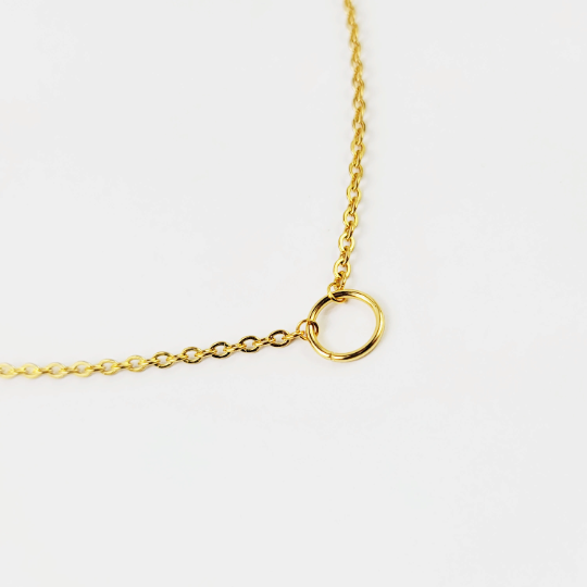 Stainless Steel O Ring Choker, Discreet Day Collar for Sub/slave. Gold Circle of O Necklace. BDSM Submissive