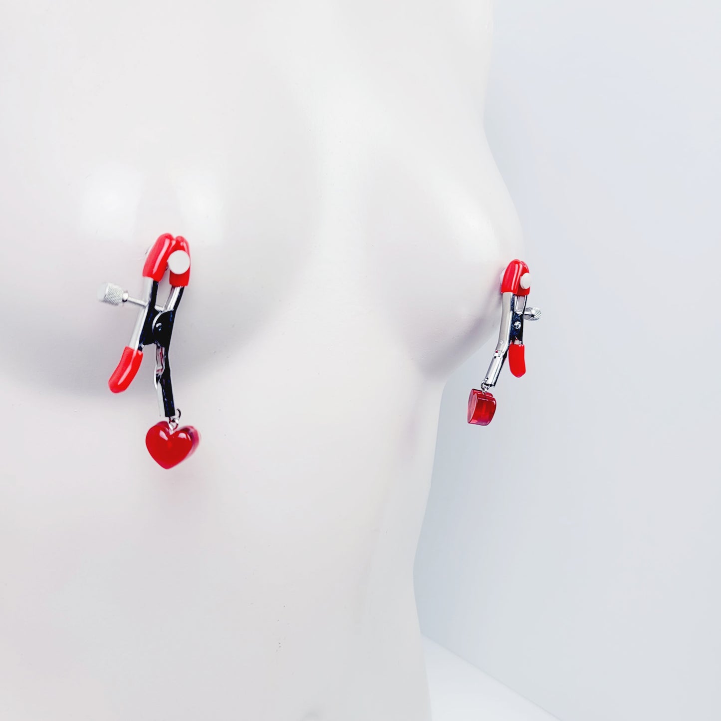 Heart Nipple Clamps, Adjustable. Valentine's Day Sex Toy Gift