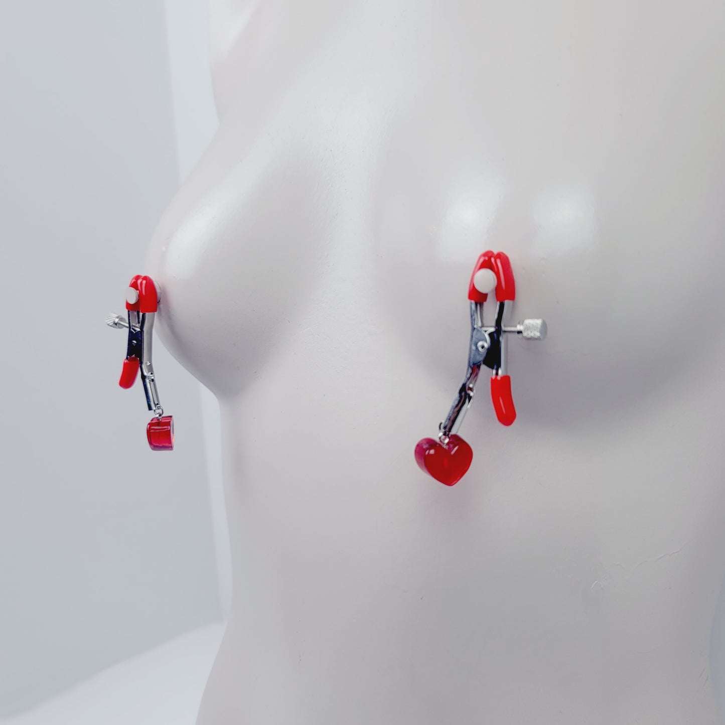 Heart Nipple Clamps, Adjustable. Valentine's Day Sex Toy Gift