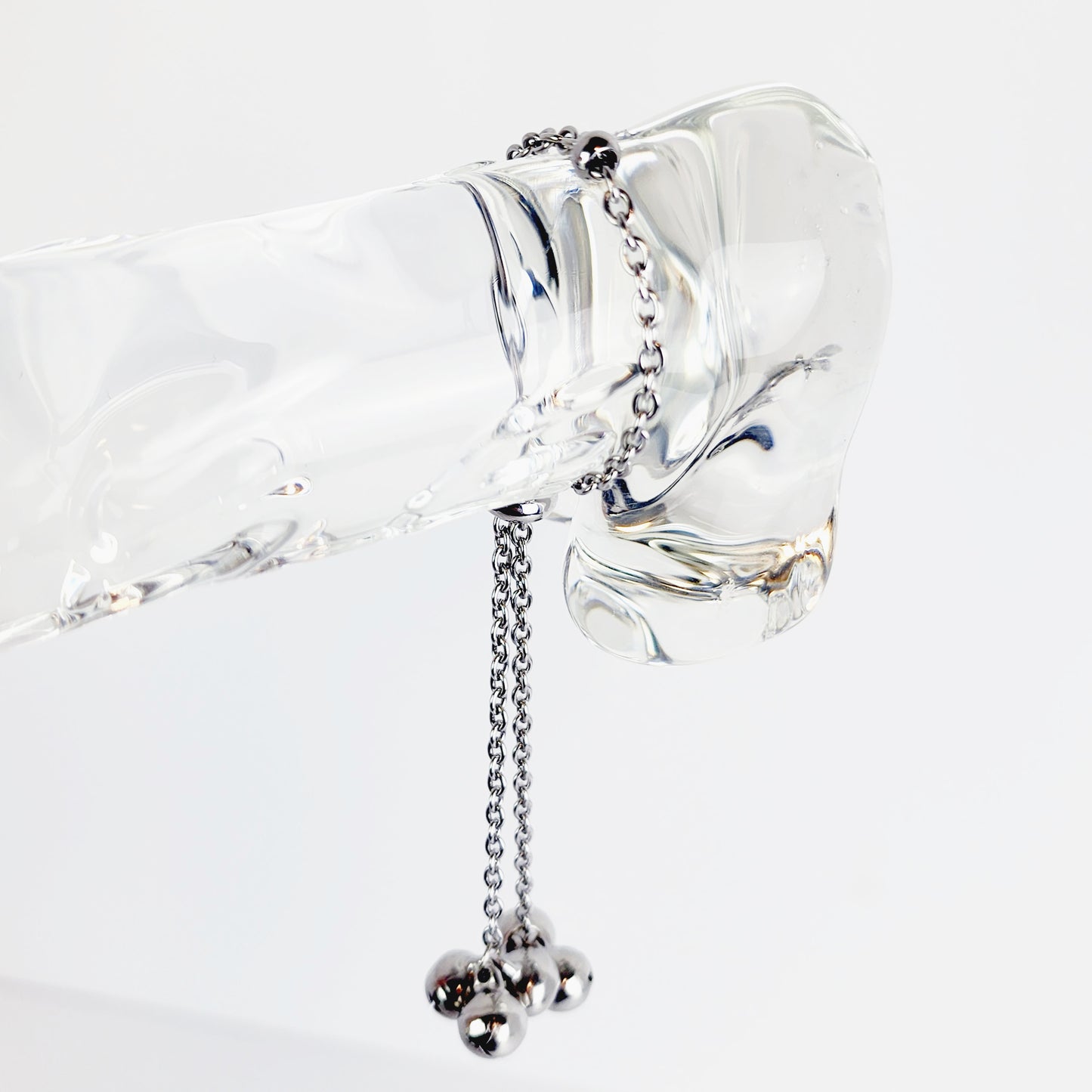 Chain Penis Noose with Bells, Stainless Steel. Jingling Penis Bracelet. MATURE Body Jewelry for Men. BDSM Submissive