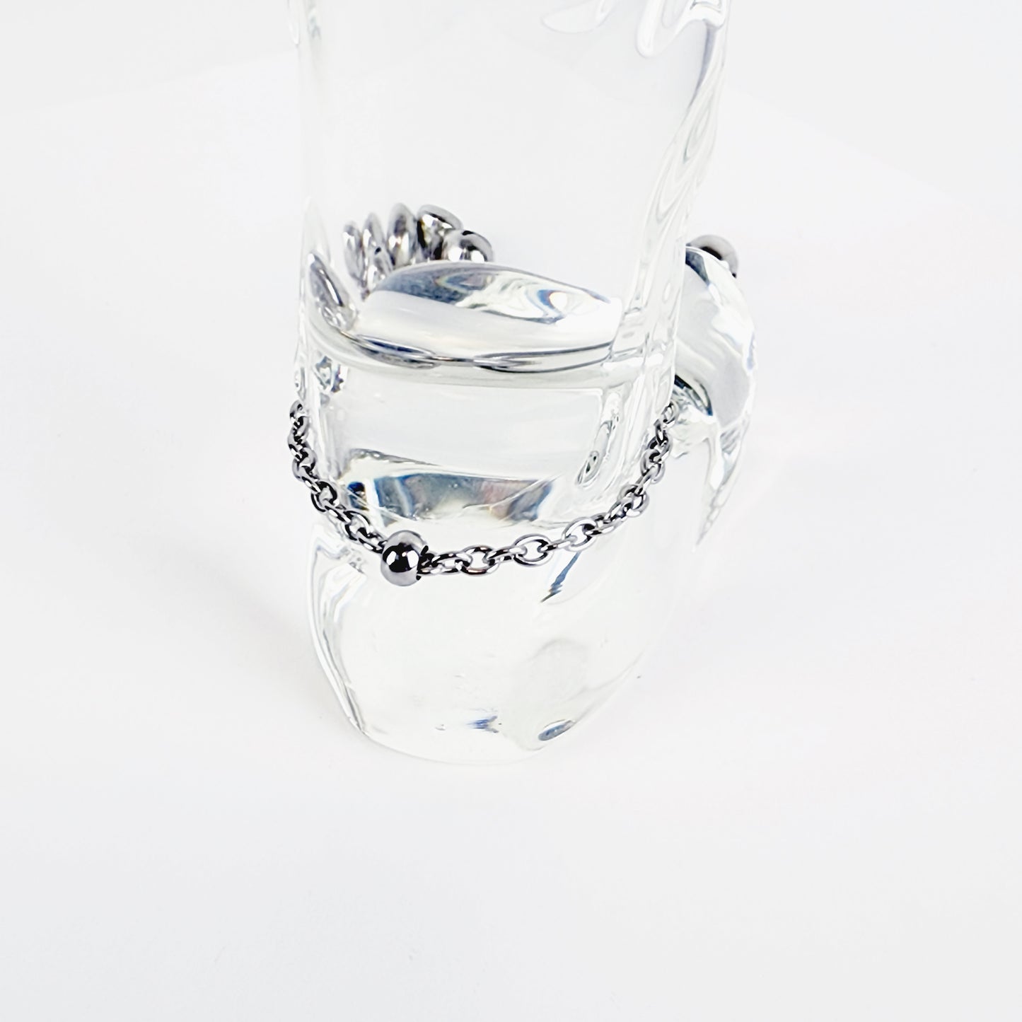 Chain Penis Noose with Bells, Stainless Steel. Jingling Penis Bracelet. MATURE Body Jewelry for Men. BDSM Submissive