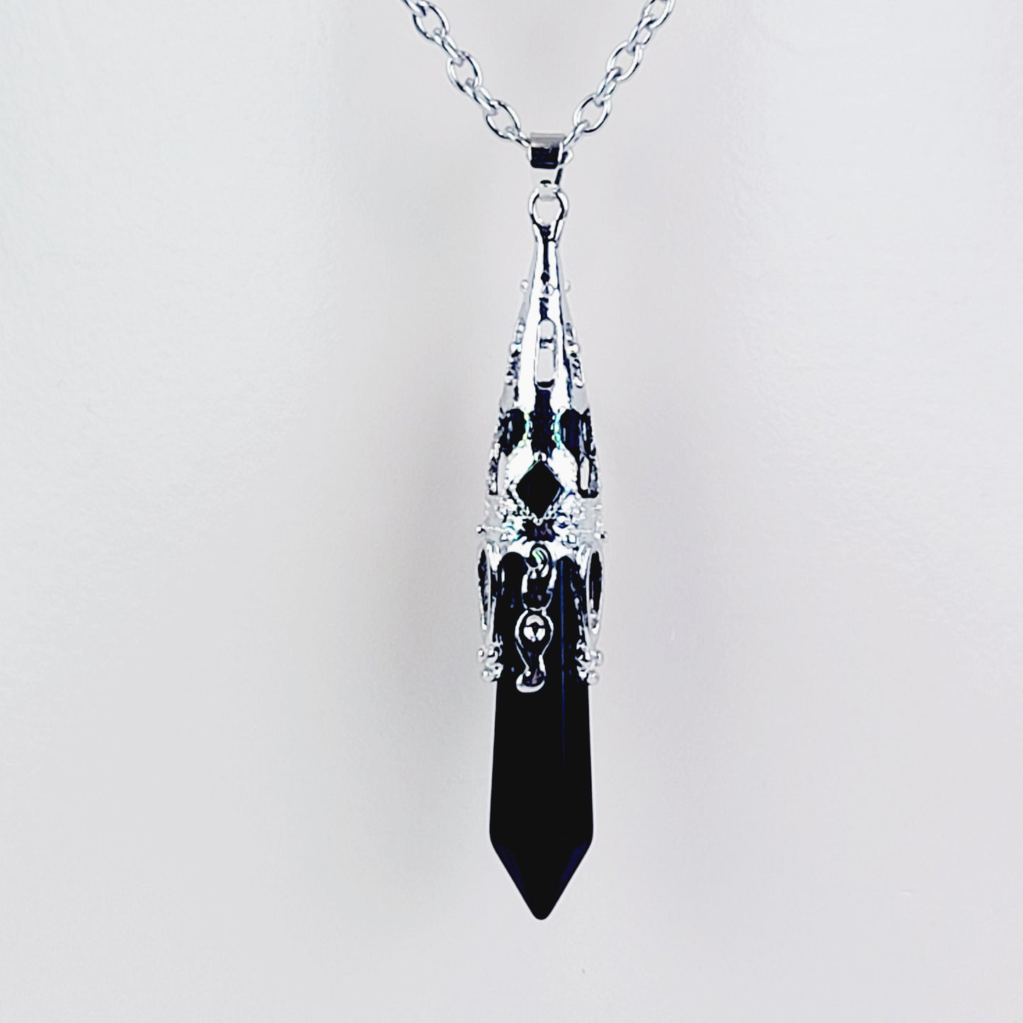 Screw Nipple Shield Nipple Clamps with Removable Chain and Black Crystal. MATURE, BDSM
