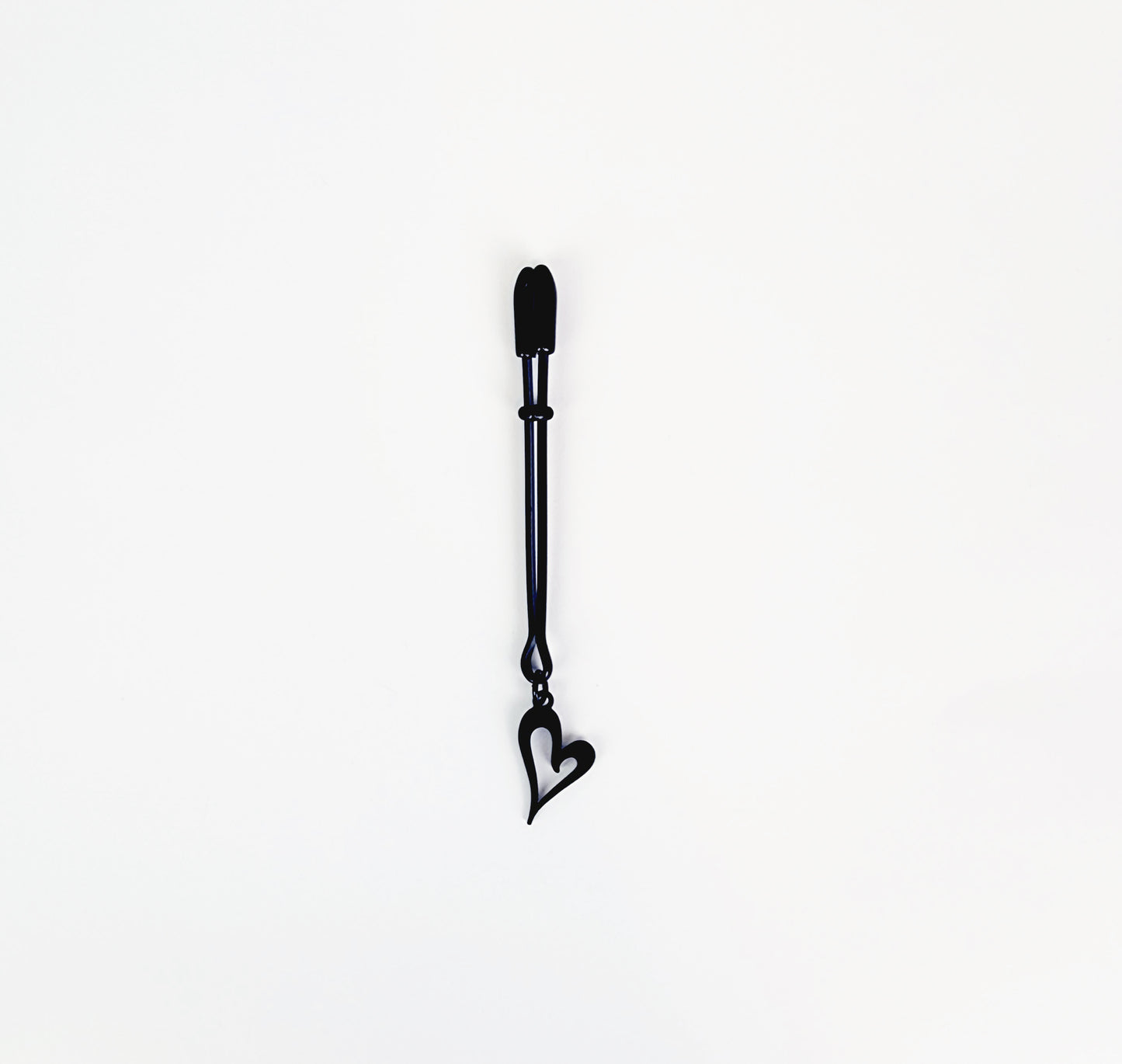 Black Clit Clamp, Black with Heart. Tweezer Clitoral Clamp. Adult Toy for Women, MATURE, BDSM