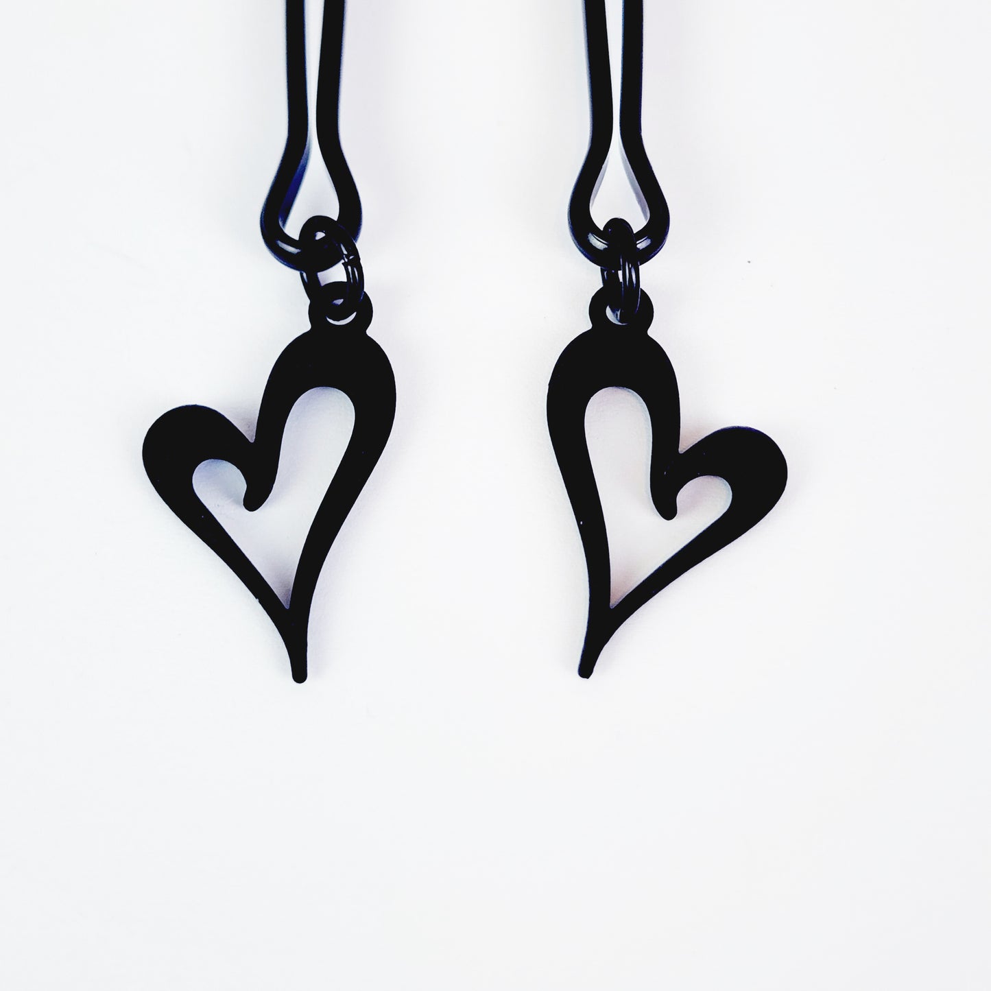 Nipple and Clit Clamp Set. Black Tweezer Clamps with Heart. MATURE, BDSM Sex Toy for Women, Submissive