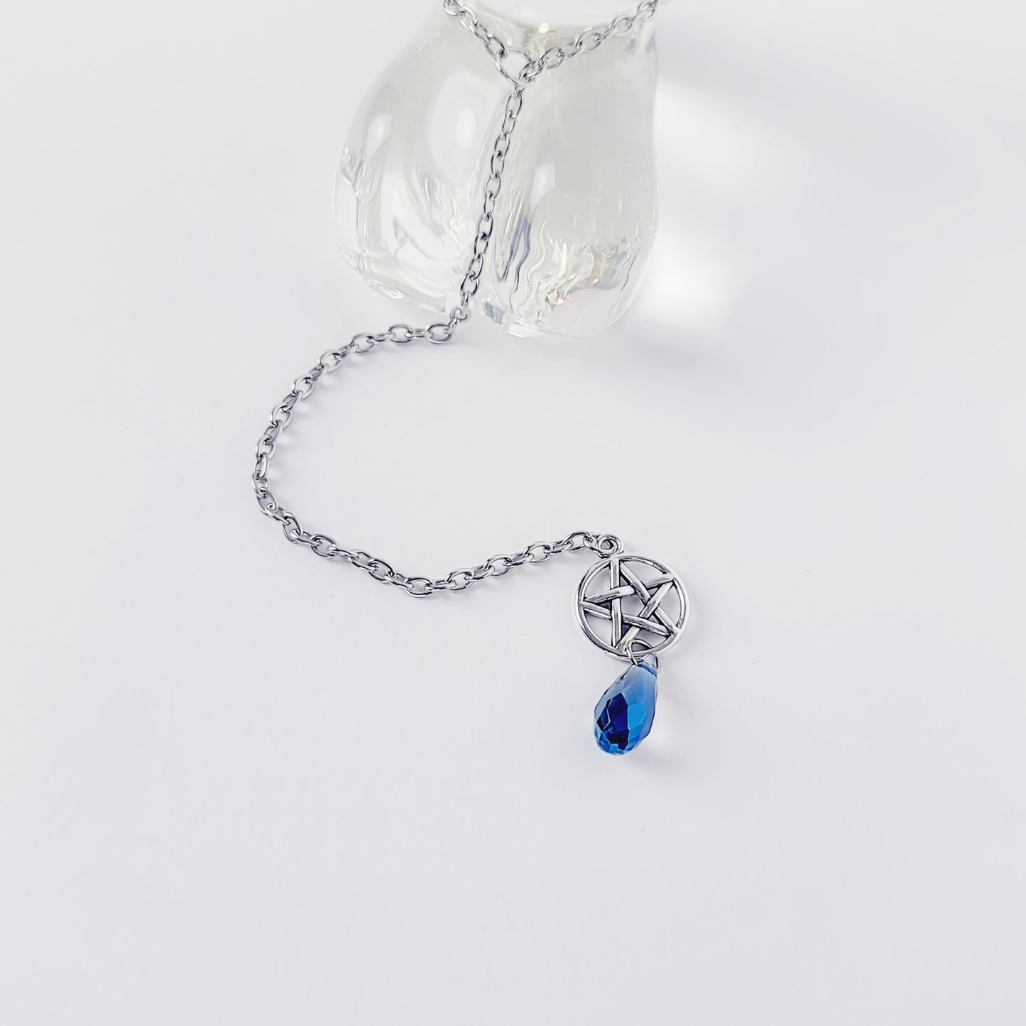 Penis Chain Noose with Pentagram and Crystal. Penis Bracelet