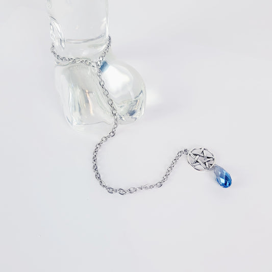 Penis Chain Noose with Pentagram and Crystal. Penis Bracelet