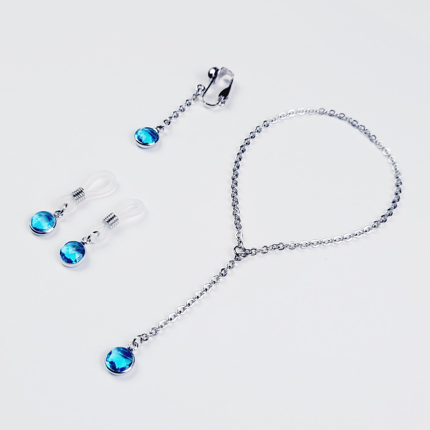 Blue Gemstone Nipple Nooses, VCH Clip, or Penis Noose