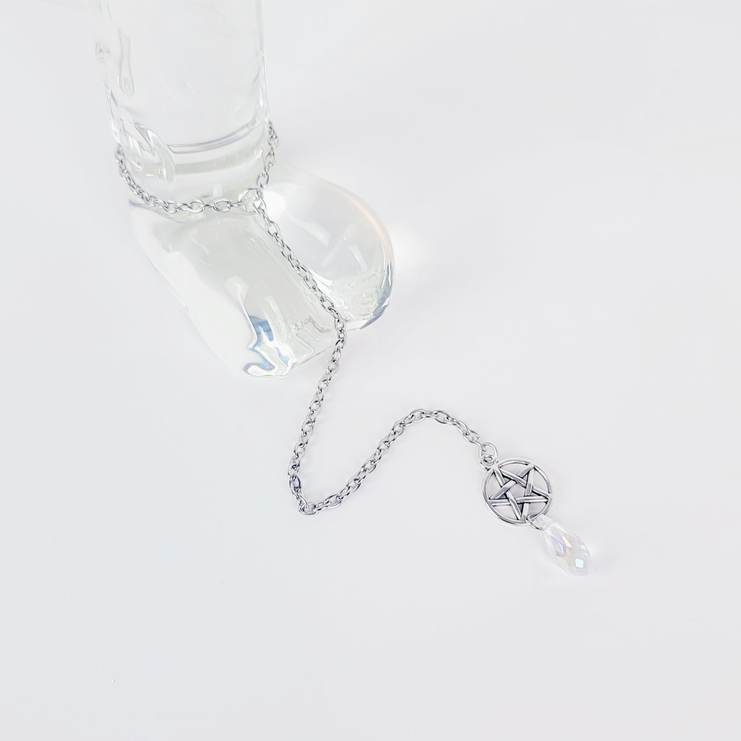 Penis Chain Noose with Pentagram and Crystal. Penis Bracelet