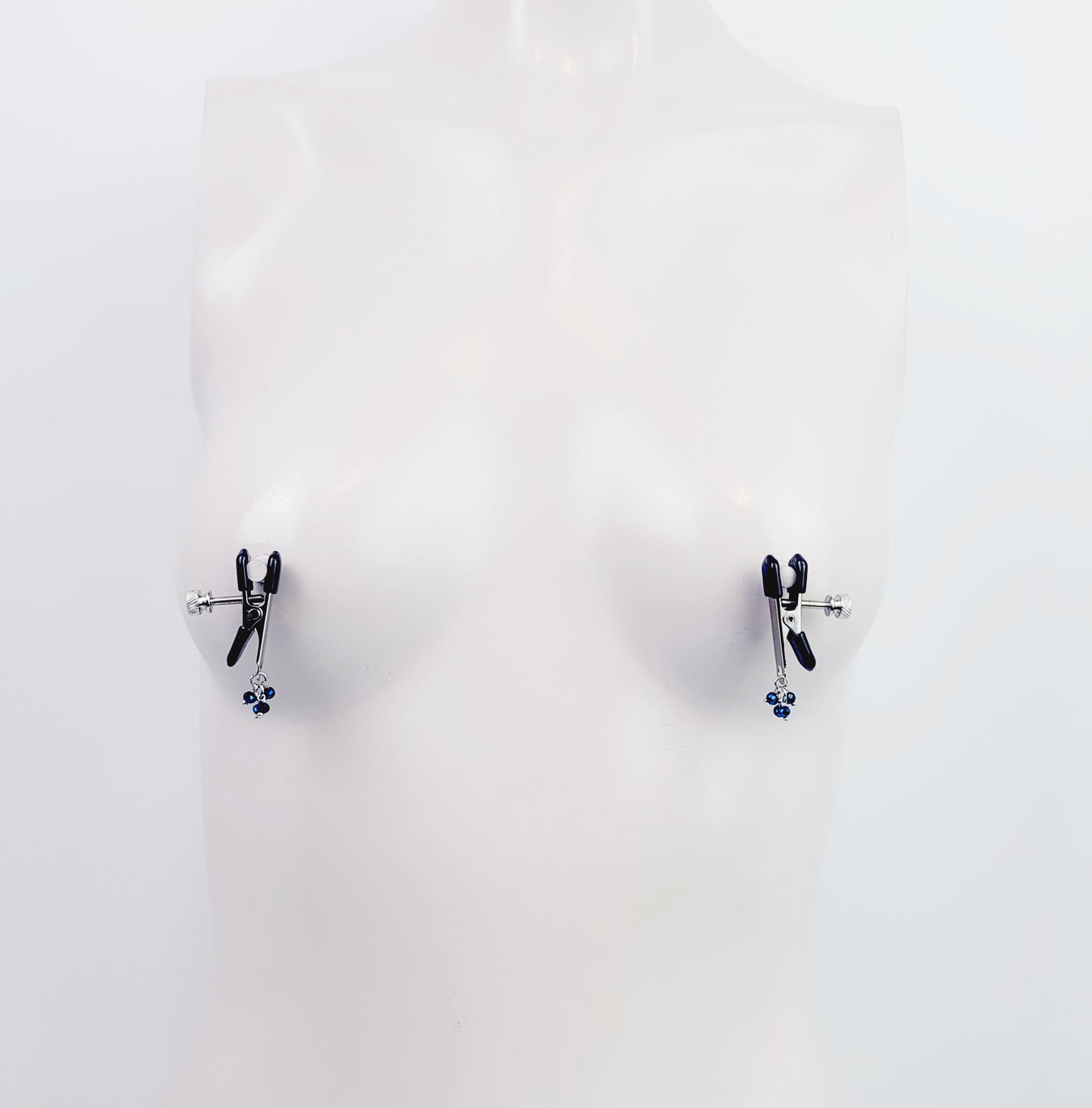 Adjustable Crab Clamps with Blue Beads