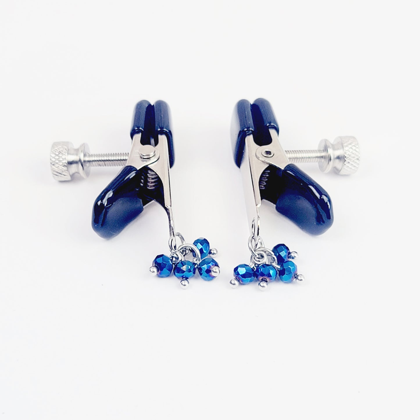 Adjustable Crab Clamps with Blue Beads