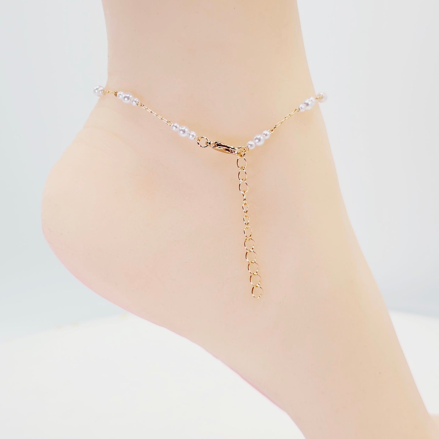 Subtle Day Collar for BDSM Submissive . O Ring Gold or Silver with Pearls Anklet.