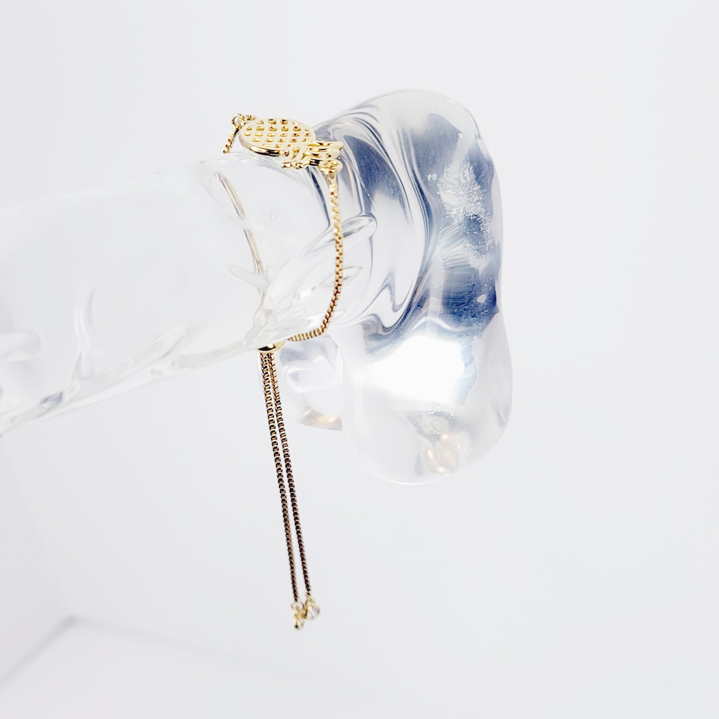 Pineapple Penis Noose, Gold, with Rhinestones. MATURE Body Jewelry for Men, Penis Bracelet