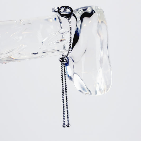 Handcuff Penis Noose, Stainless Steel. Male Submissive Slave, MATURE Body Jewelry for Men. 