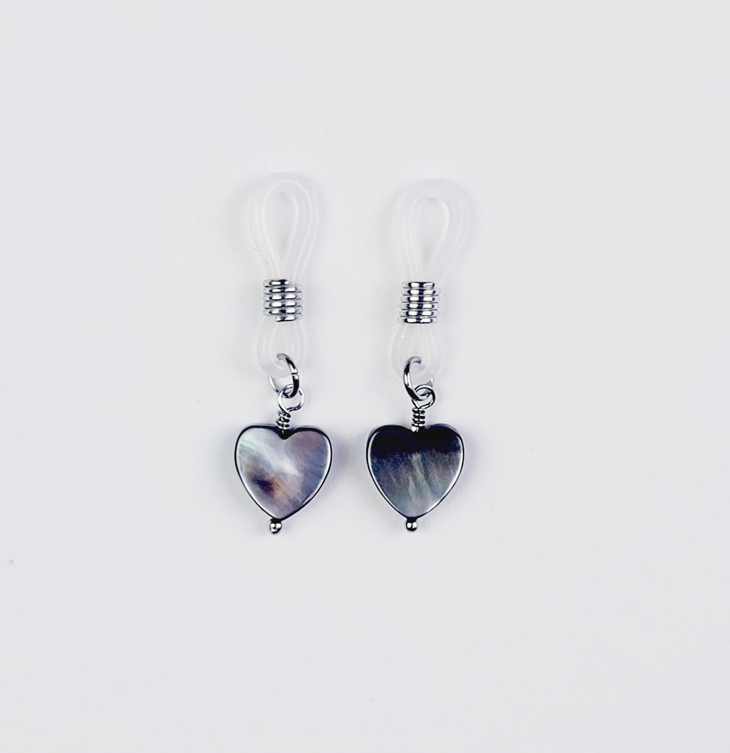 Non Piercing Nipple Nooses, with Shell Hearts. Unisex Nipple Jewelry.