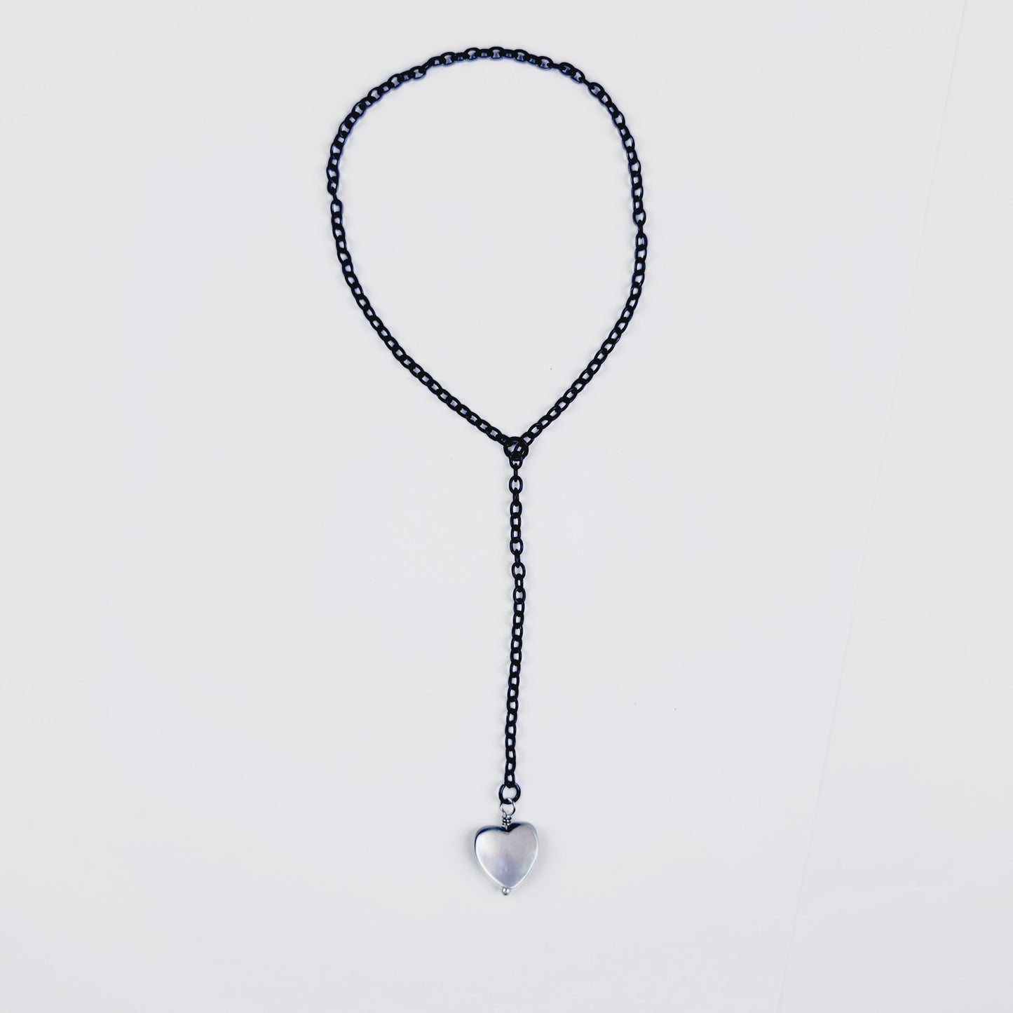 Penis Chain Noose with Shell Heart. Adjustable Non Piercing Penis Jewelry