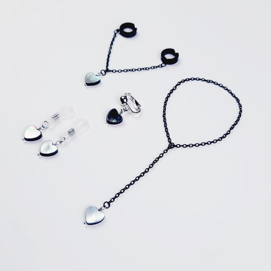 Shell Heart Intimate Jewelry Set for Couples