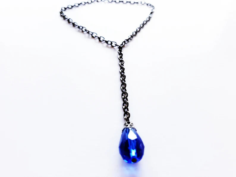 Gunmetal and Gemstone Penis Chain Noose