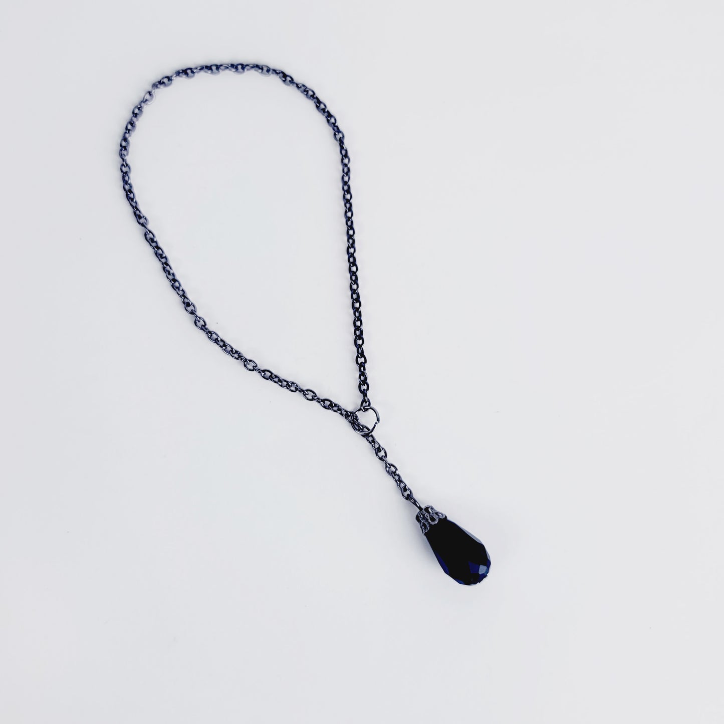 Gunmetal and Gemstone Penis Chain Noose