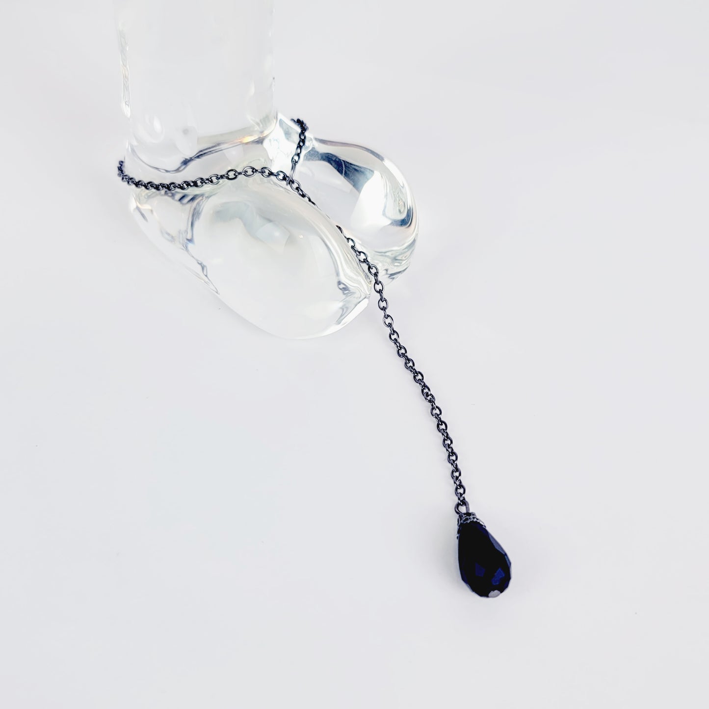 Gunmetal and Gemstone Penis Chain Noose
