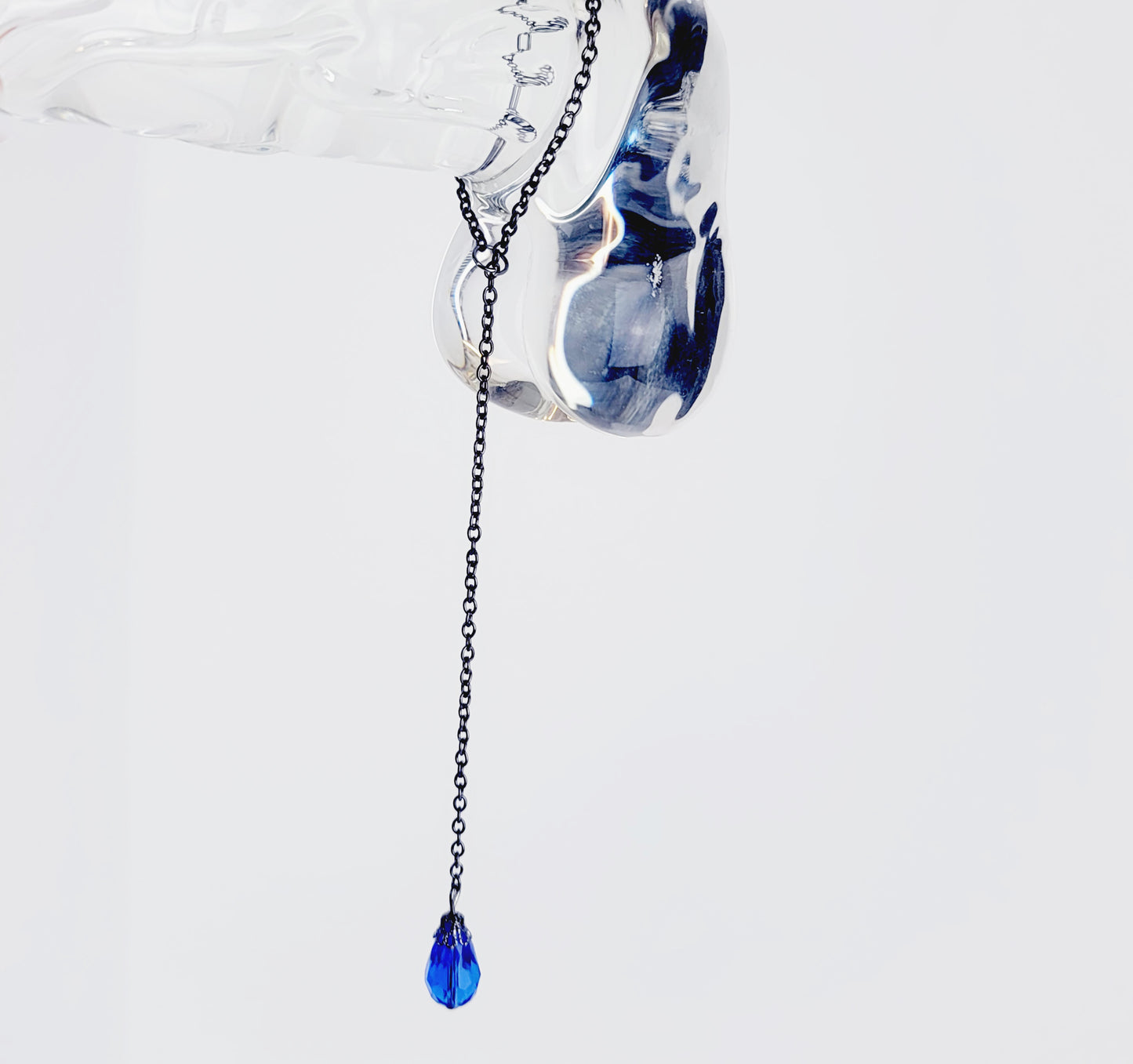 Gunmetal and Gemstone Penis Chain Noose