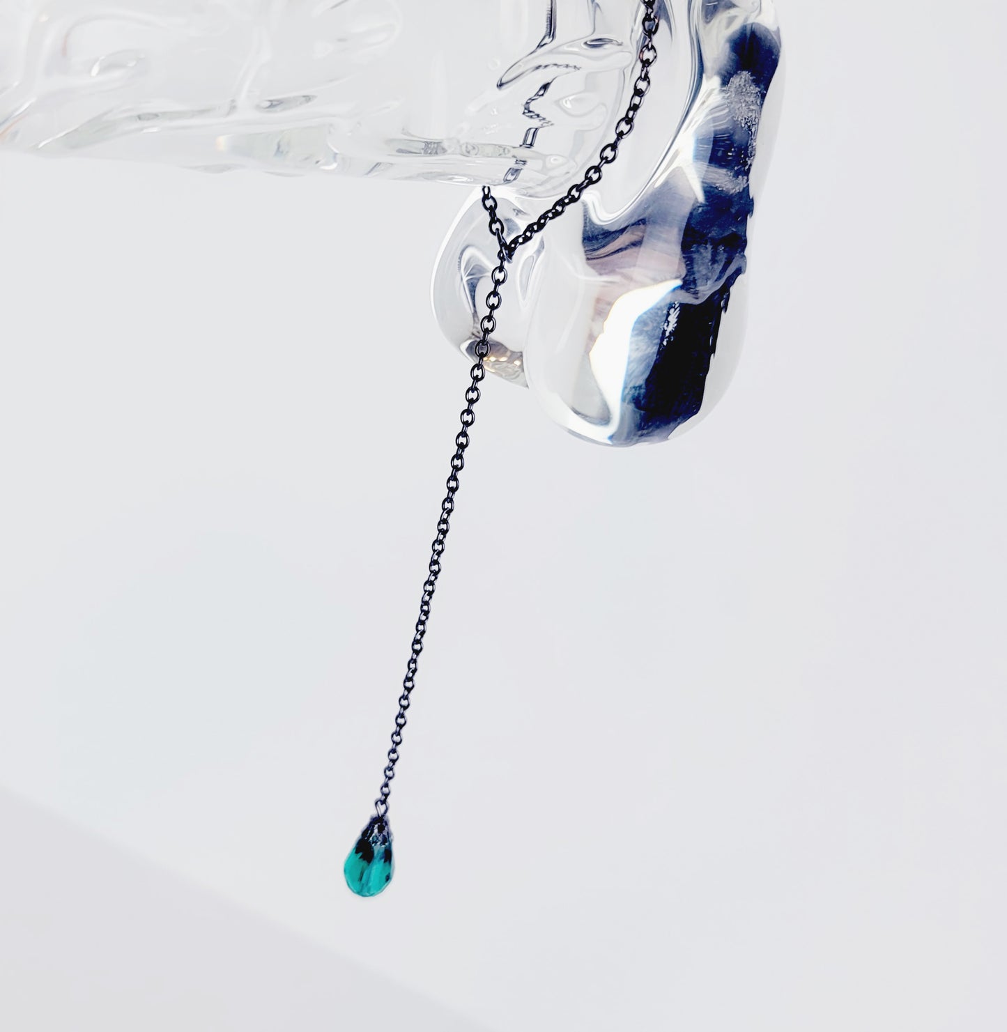 Gunmetal and Gemstone Penis Chain Noose