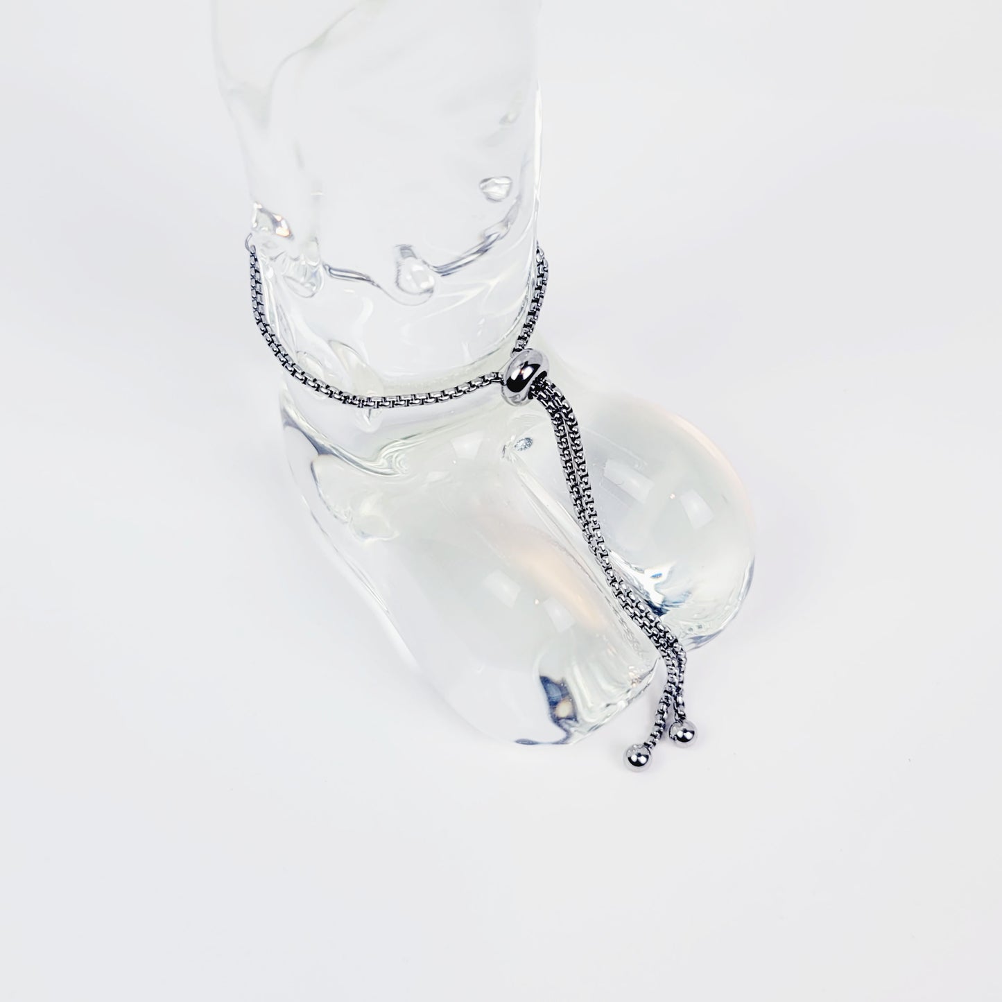 Penis Noose, Chain Penis Tassel with Gemstone. MATURE Non-Piercing Body Jewelry for Men.