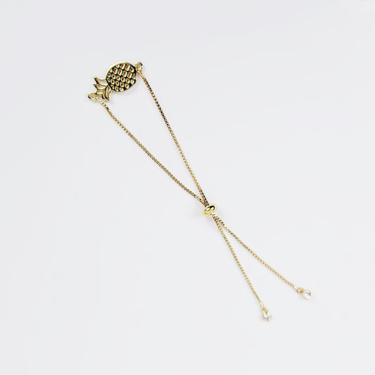 Pineapple Penis Noose, Gold, with Rhinestones. MATURE Body Jewelry for Men, Penis Bracelet