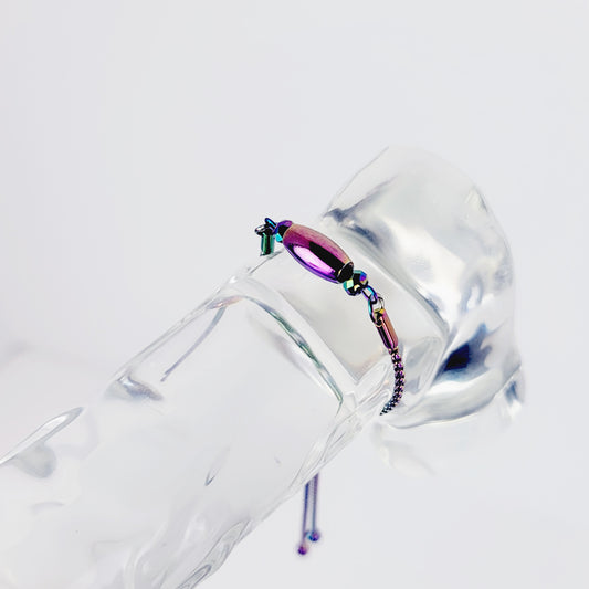 Rainbow Stainless Steel Penis Noose, Cock Bracelet