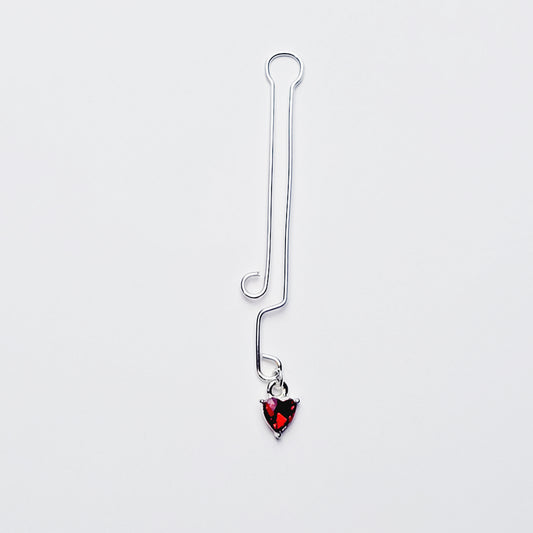 Clit Clamp/Labia Clip with Gemstone Heart *Limited Quantity Left*