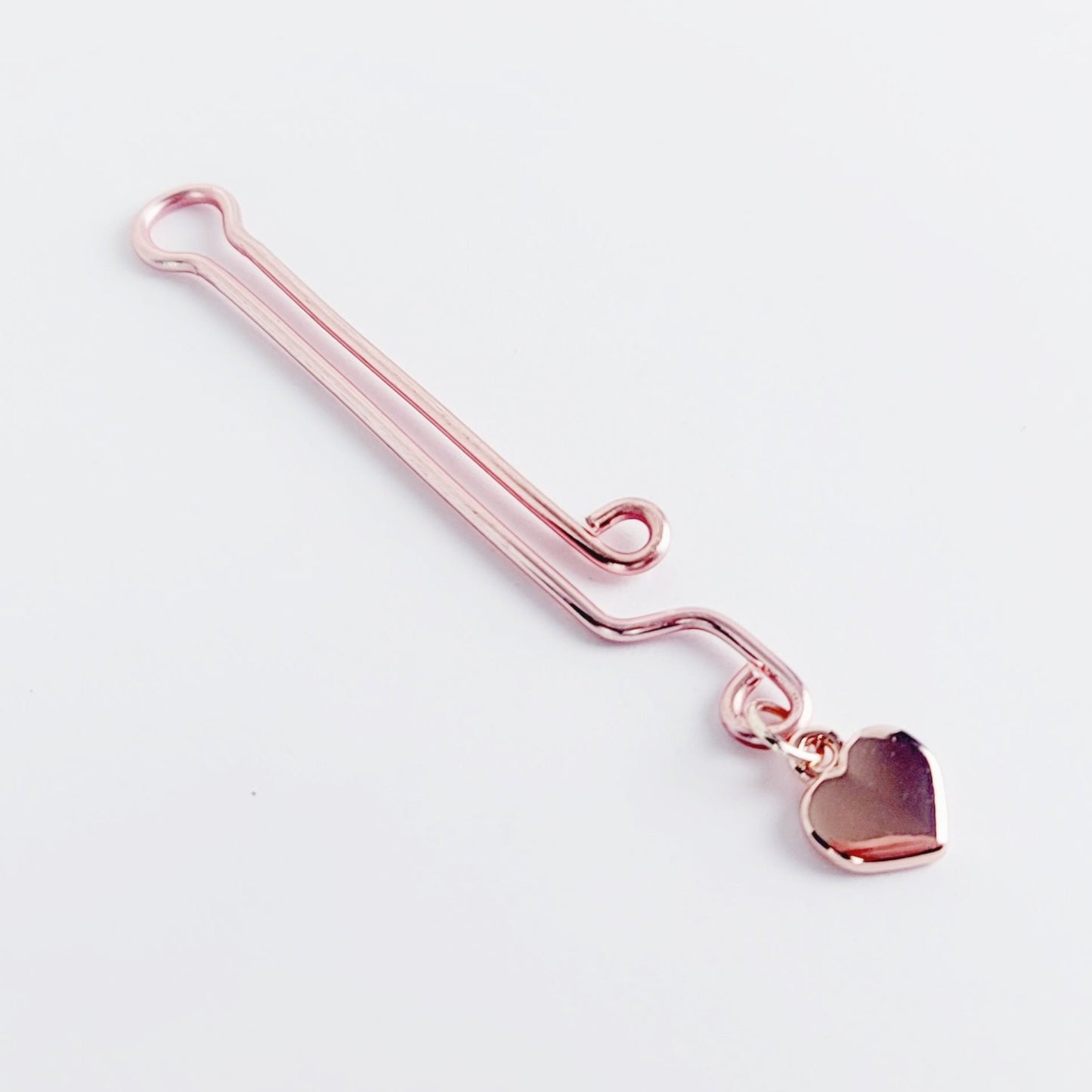 Rose Gold Labia Clip with Heart