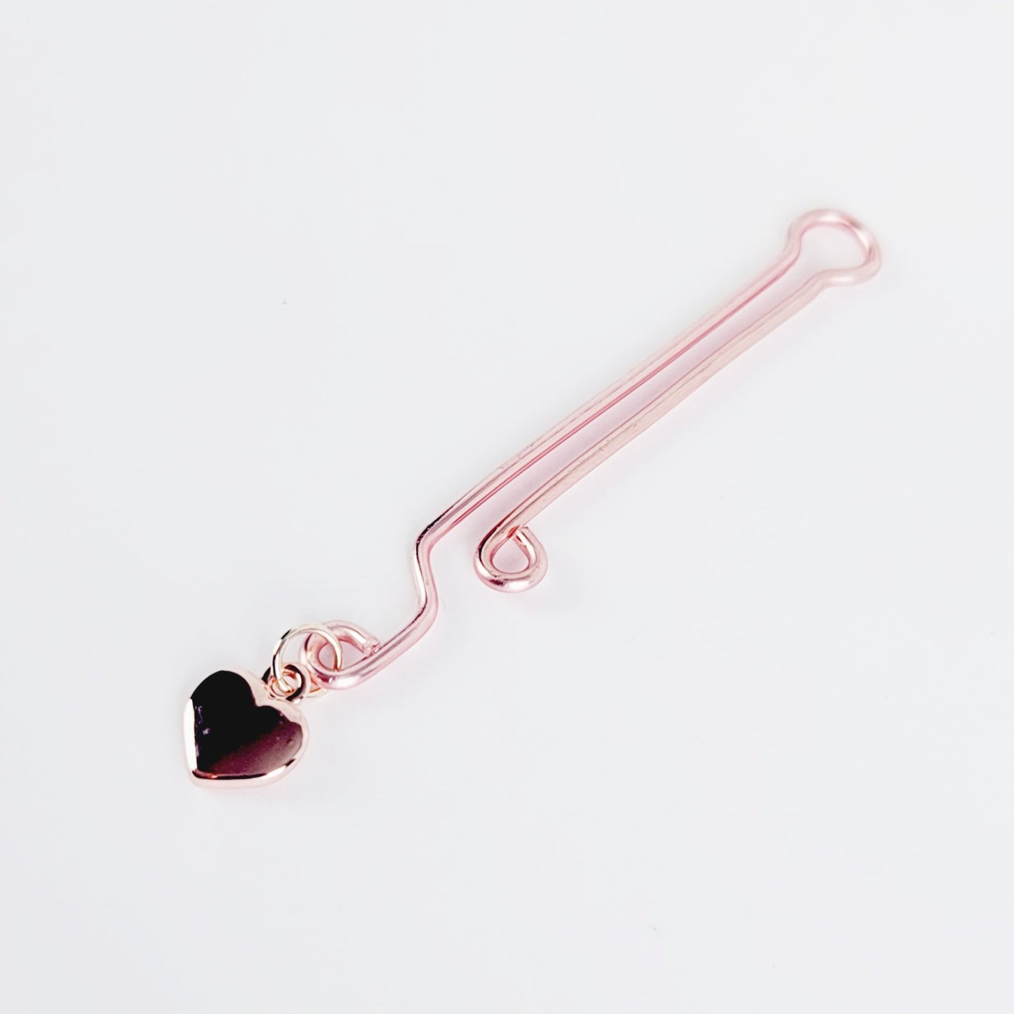 Rose Gold Labia Clip with Heart