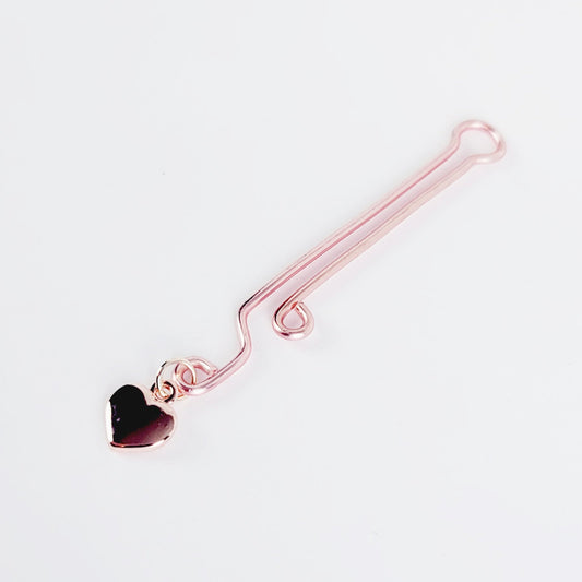 Rose Gold Labia Clip with Heart