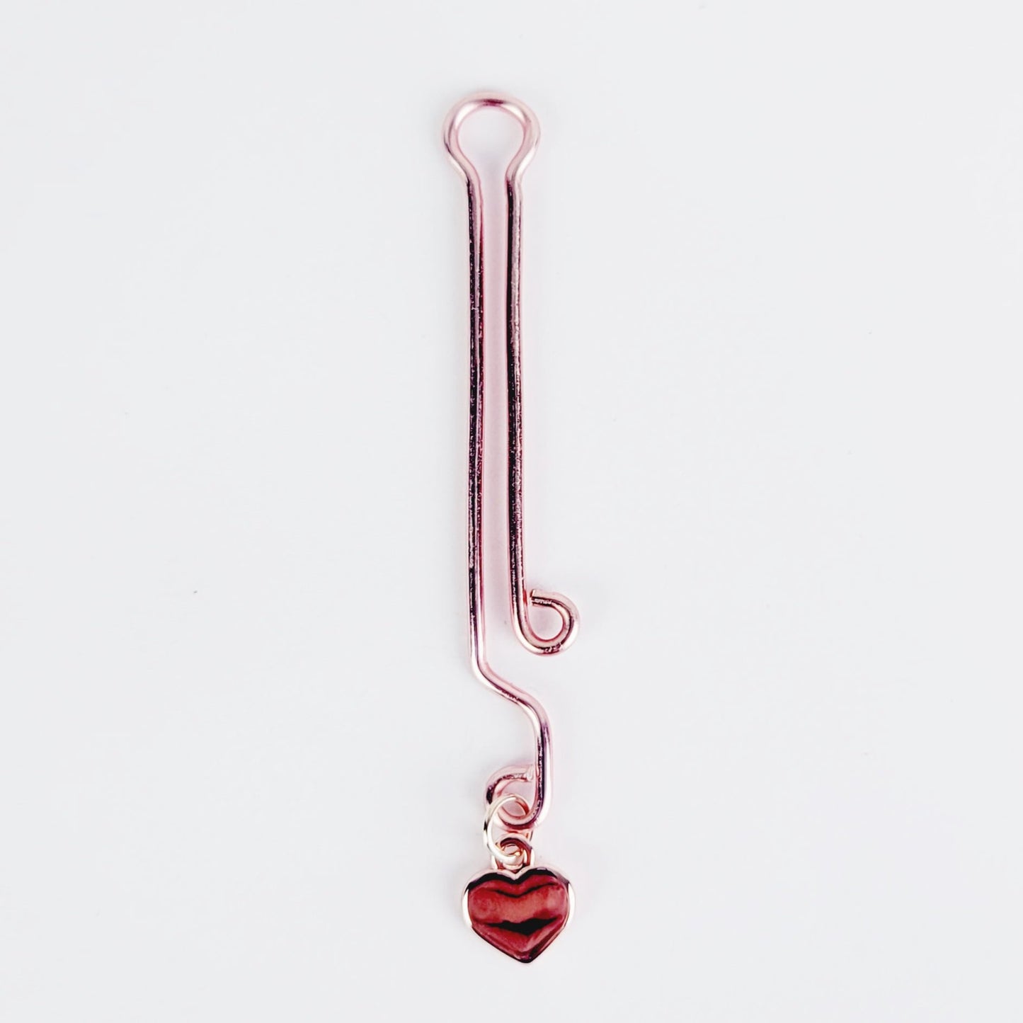 Rose Gold Labia Clip with Heart