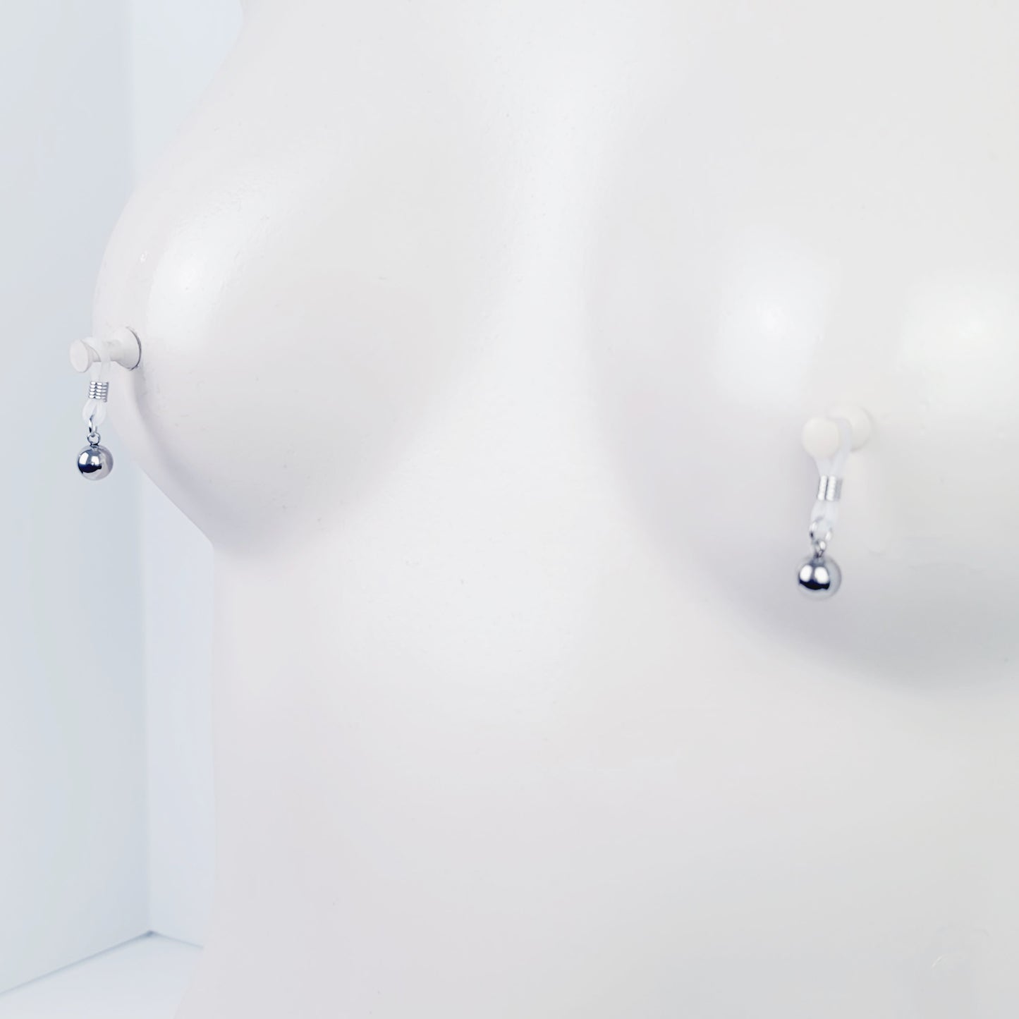 Small Nipple Nooses with Weighted Ball, Non Piercing Nipple Dangles.