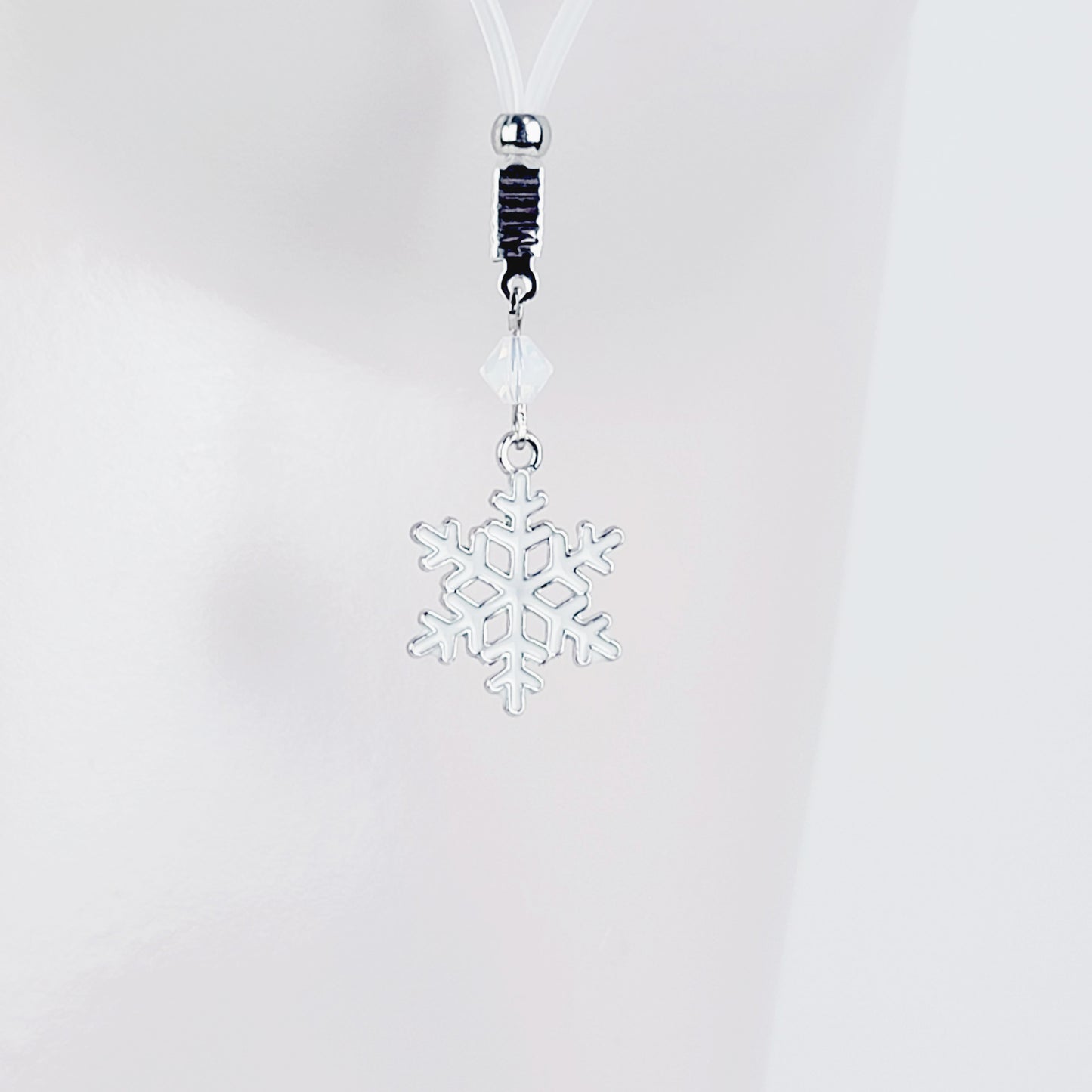 Snowflake Nipple Dangles on Non Piercing Nipple Nooses or Your Choice of Nipple Clamps. BDSM, MATURE