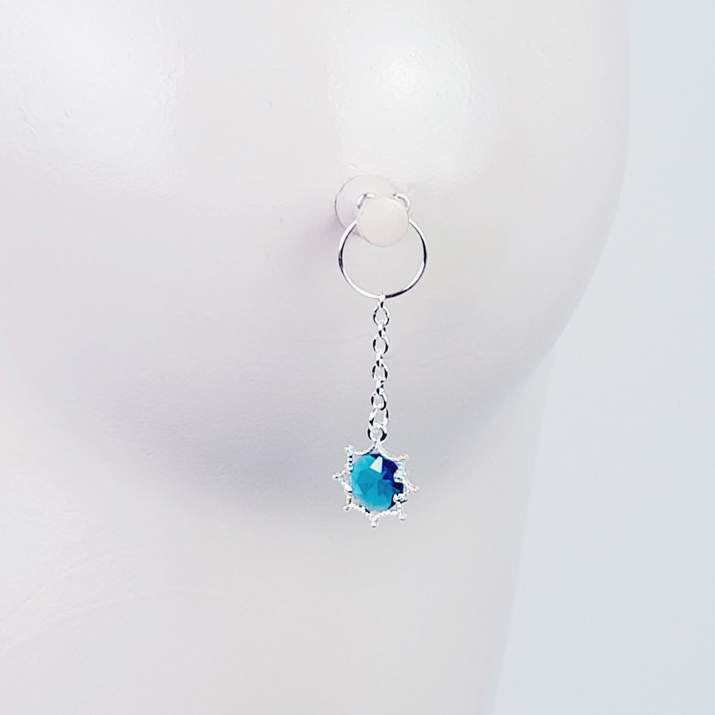 Non Piercing Nipple Rings with Sexy Gemstone Chain Dangles. Fake Nipple Piercing.