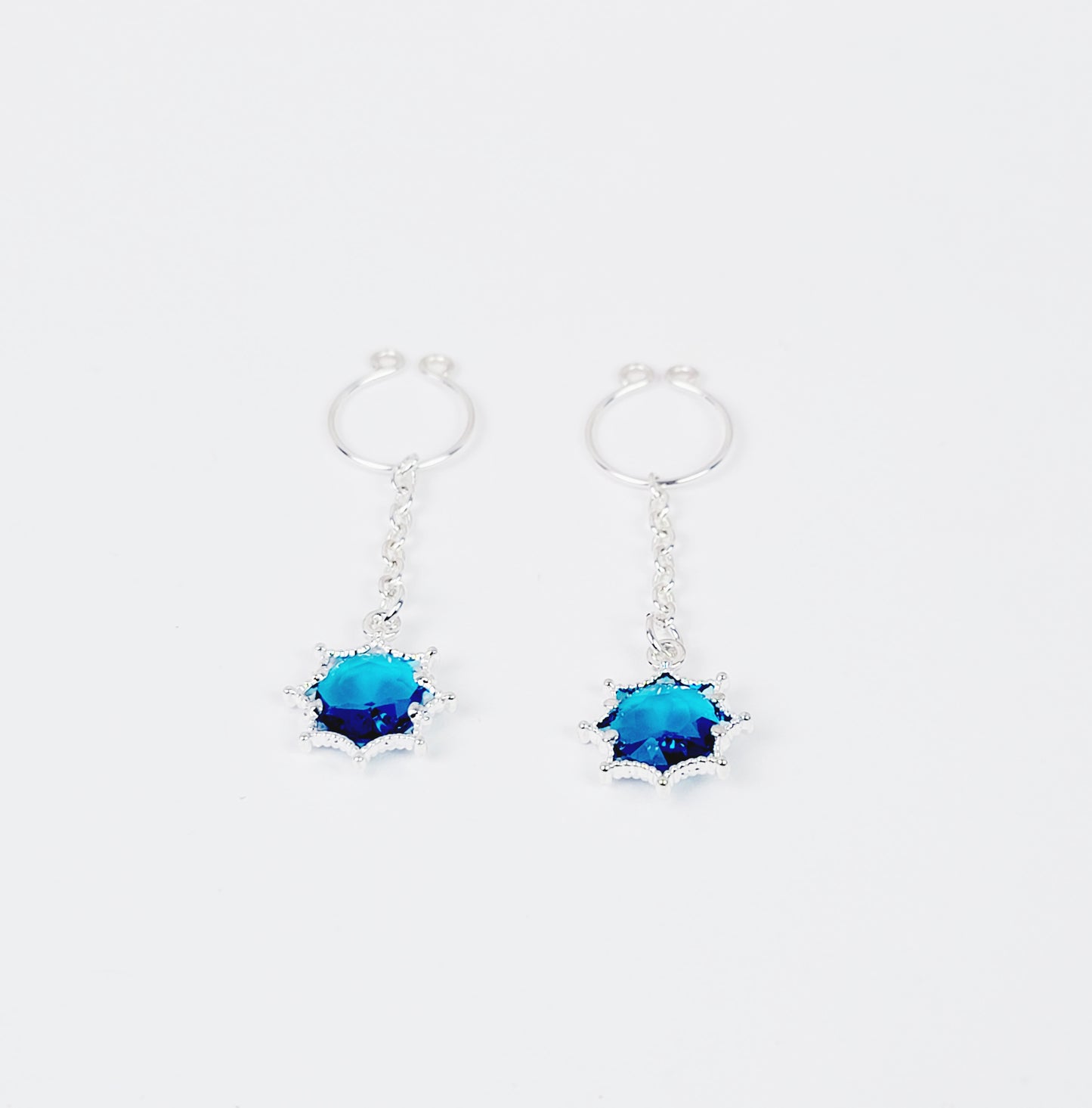 Non Piercing Nipple Rings with Sexy Gemstone Chain Dangles. Fake Nipple Piercing.
