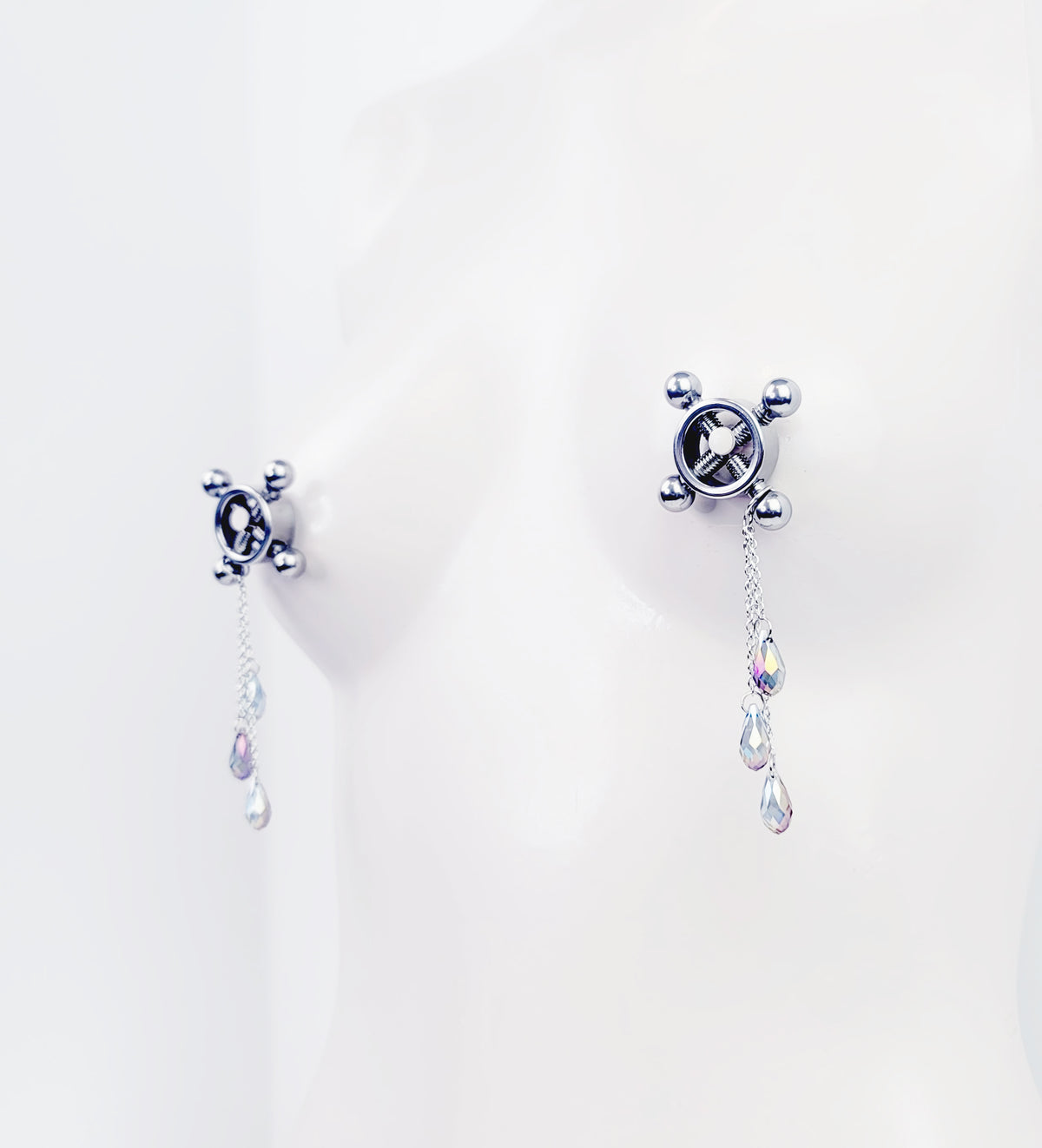 ring of fire nipple clamps with crystals