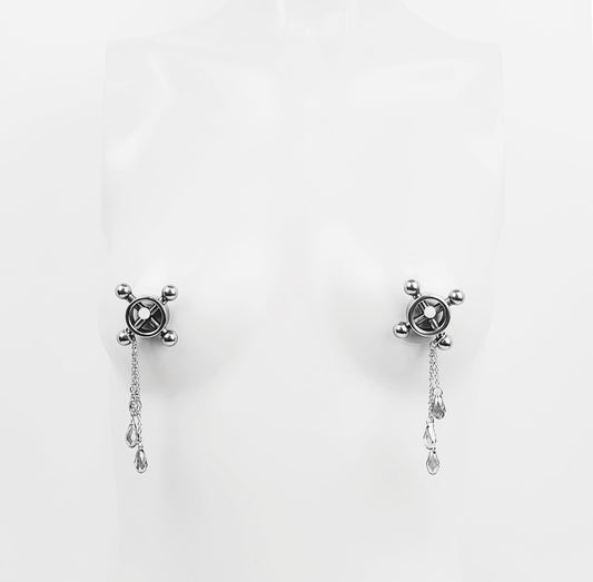ring of fire nipple clamps with crystals