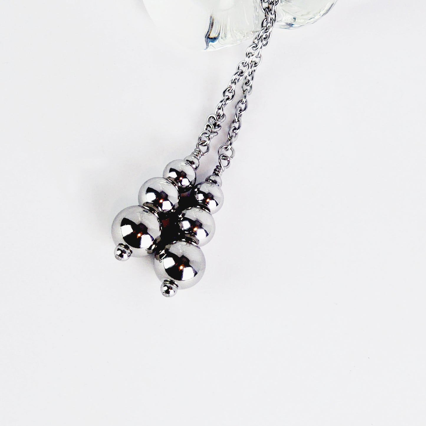 Stainless Steel Weighted Penis Chain Noose. Thick Chain and Heavy Beads.