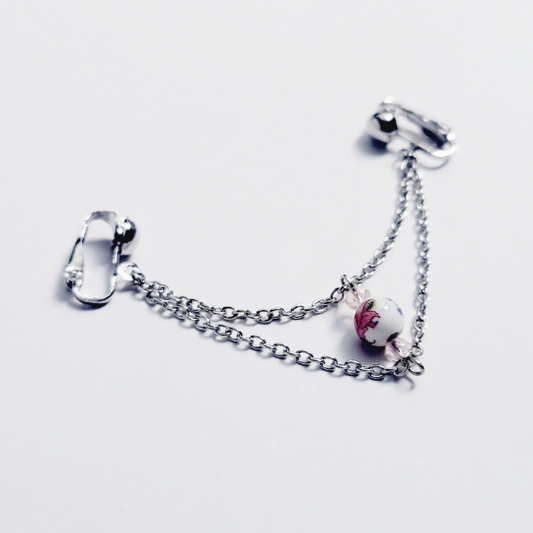 Non Piercing Intimate Jewelry. Vintage Rose Labia Chain Dangle, Not Pierced.  BDSM Submissive