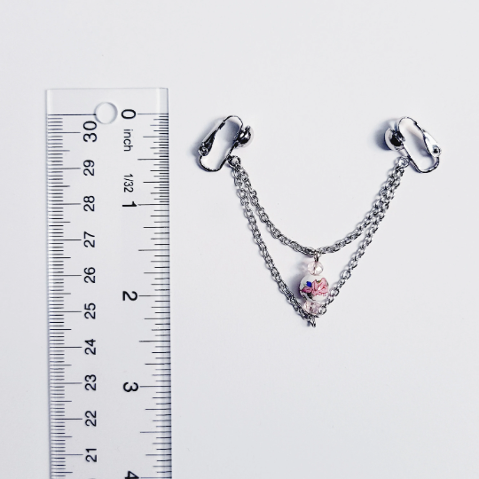 Non Piercing Intimate Jewelry. Vintage Rose Labia Chain Dangle, Not Pierced. BDSM Submissive