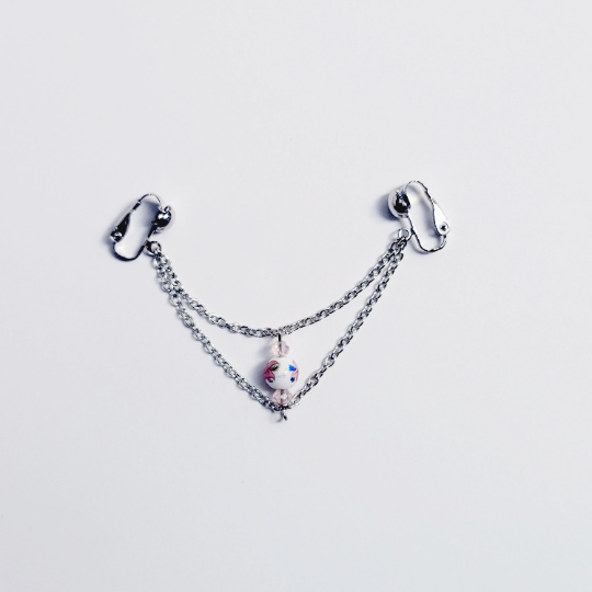 Non Piercing Intimate Jewelry. Vintage Rose Labia Chain Dangle, Not Pierced. BDSM Submissive