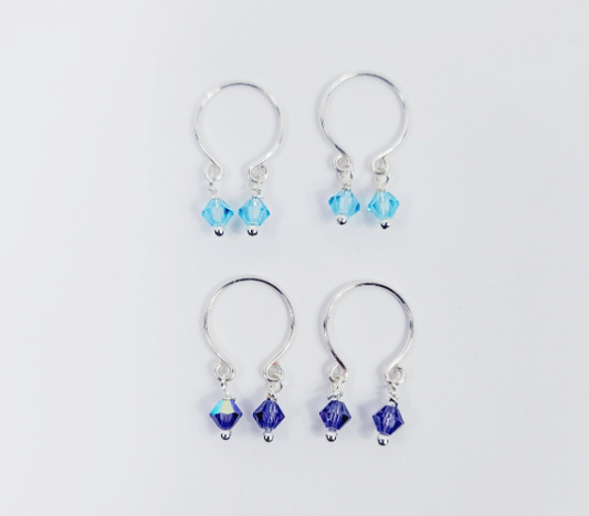 Non Piercing Nipple Rings with Crystals.