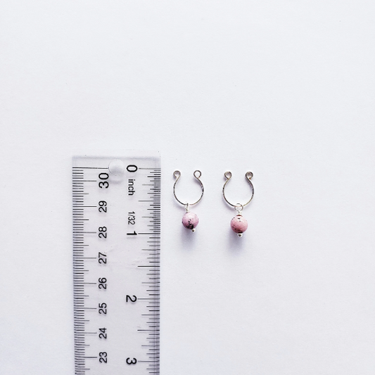 Nipple Rings Non Piercing With Pink Stone Beads. Not Pierced. BDSM Toy
