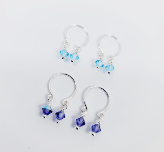 Non Piercing Nipple Rings with Crystals.
