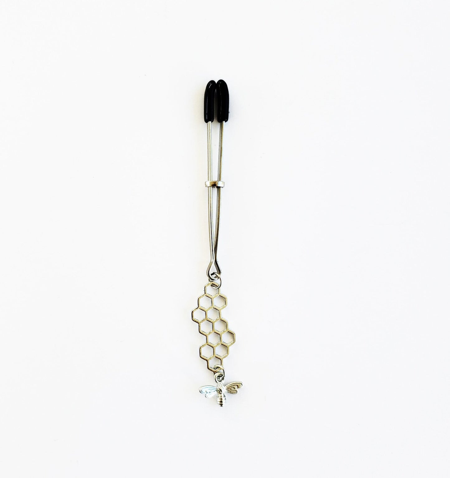 Silver Bee and Honeycomb Clit Clamp
