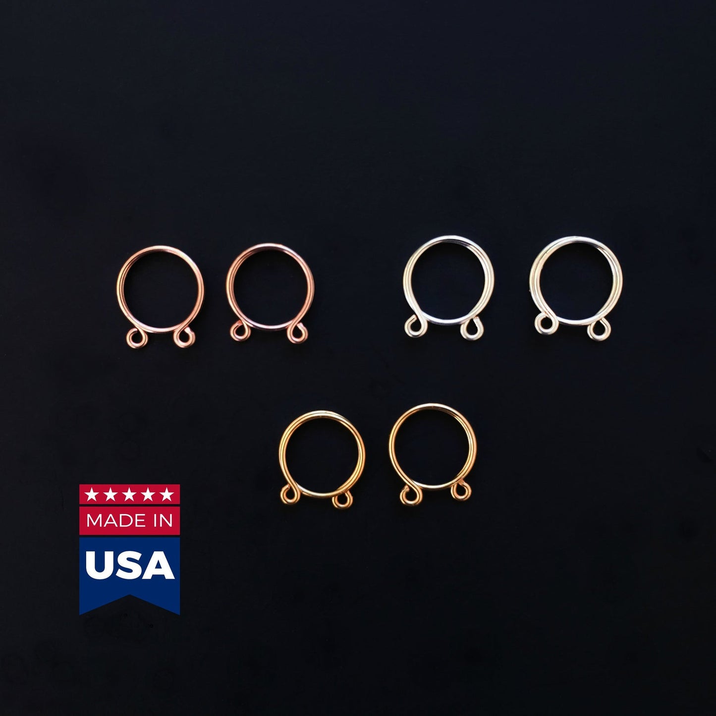 Non Piercing Nipple Rings, Pair of Two